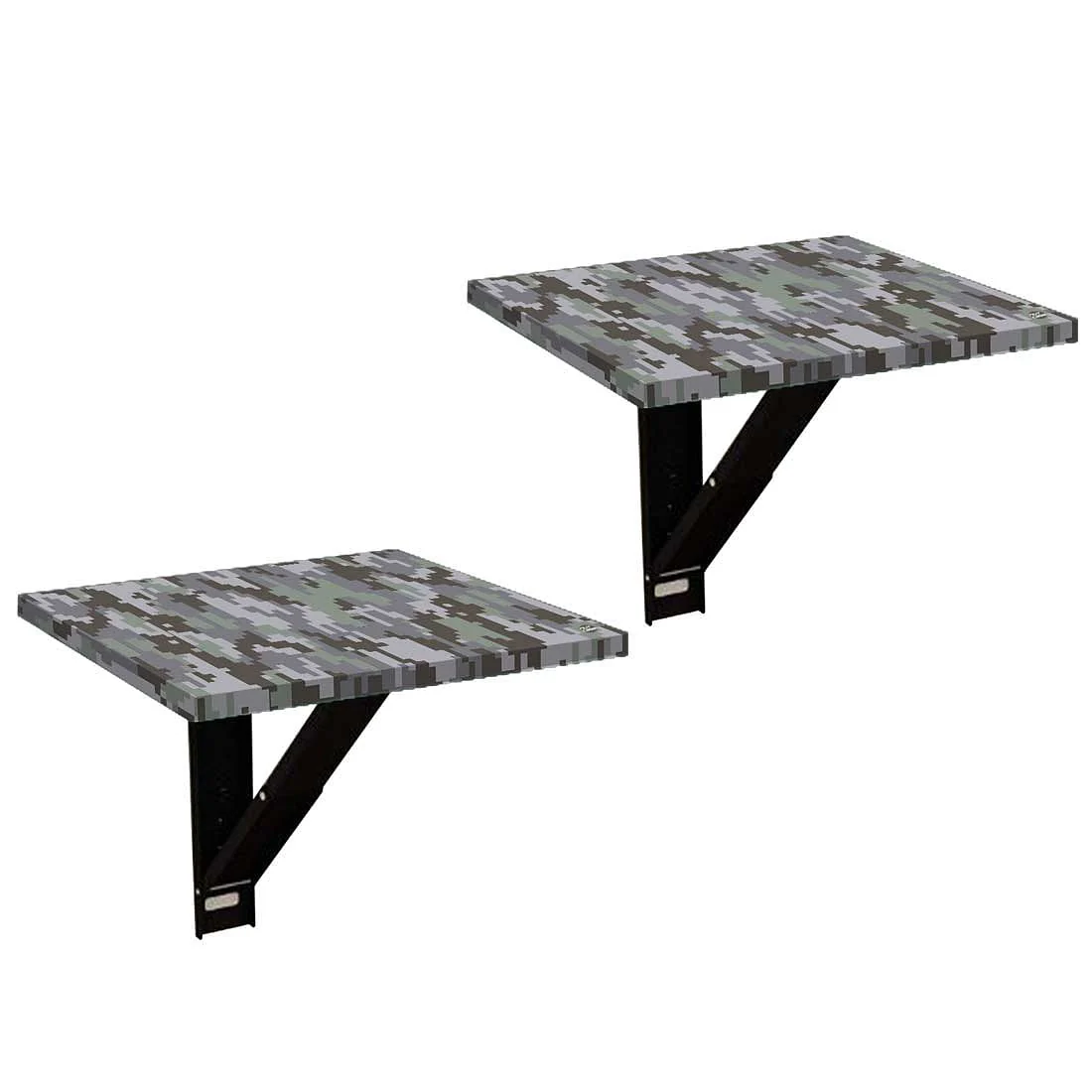 Luxury Bedside Table Wall Mount Stylish - Gray Camouflage - Image 2