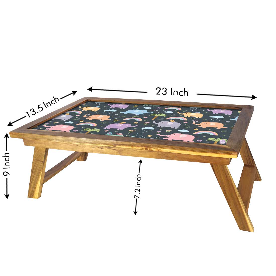 Folding Laptop Table Study Desk for Bed Tray With Folding Legs - Elephant - Image 6