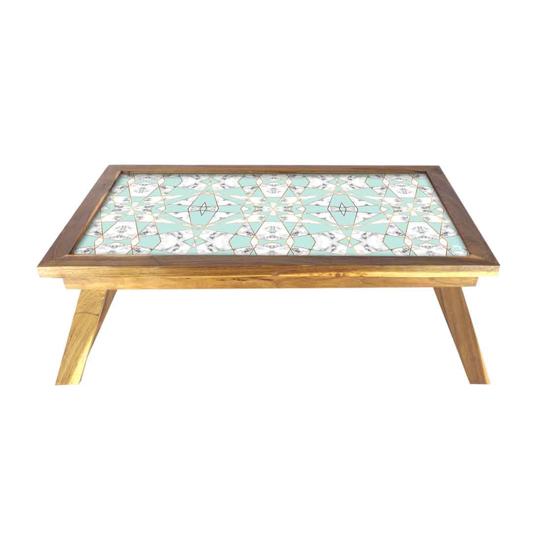 Nutcase Designer Lapdesk Breakfast in Bed Folding Tray Study Desk - Digital Print NOT Real Marble -Green Marble Pastel - Image 2