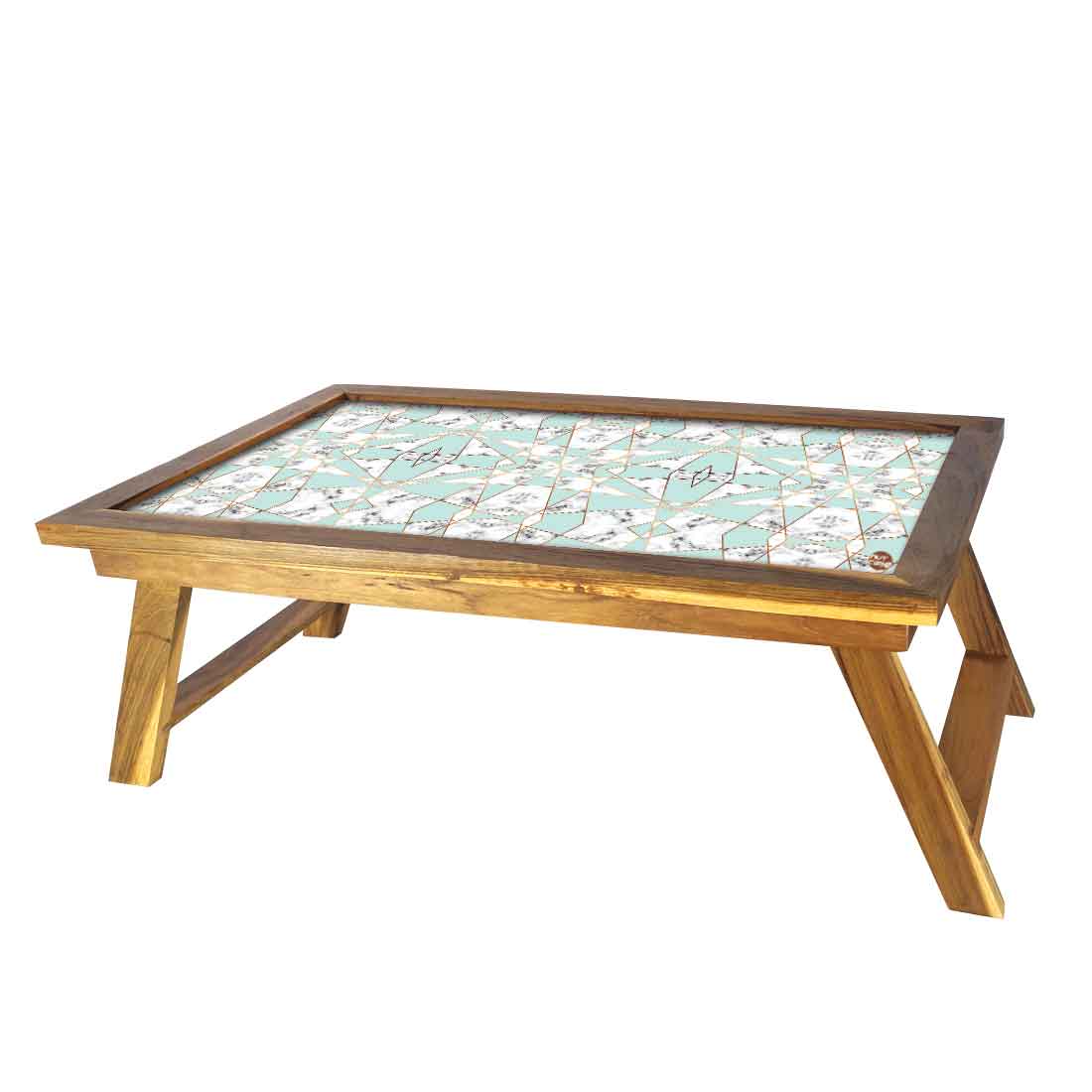 Nutcase Designer Lapdesk Breakfast in Bed Folding Tray Study Desk - Digital Print NOT Real Marble -Green Marble Pastel - Image 3