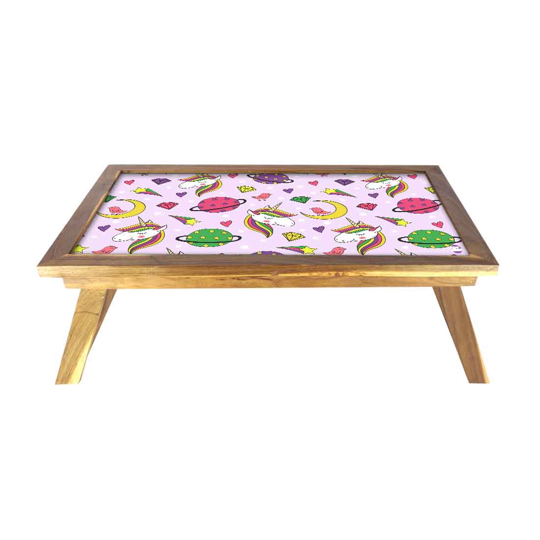 Designer Lapdesk Breakfast Bed Table-Study Desk for Kids - Unicorn Love