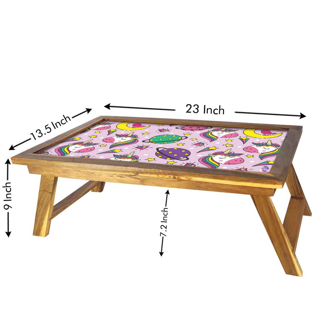 Designer Lapdesk Breakfast Bed Table-Study Desk for Kids - Unicorn Love - Image 4