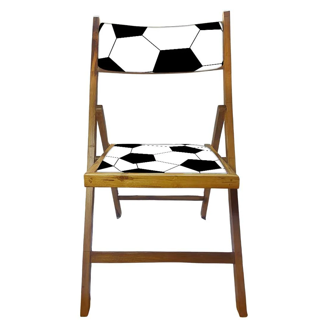 Nutcase Wooden Foldable Chair With Cushion - Football - Image 5