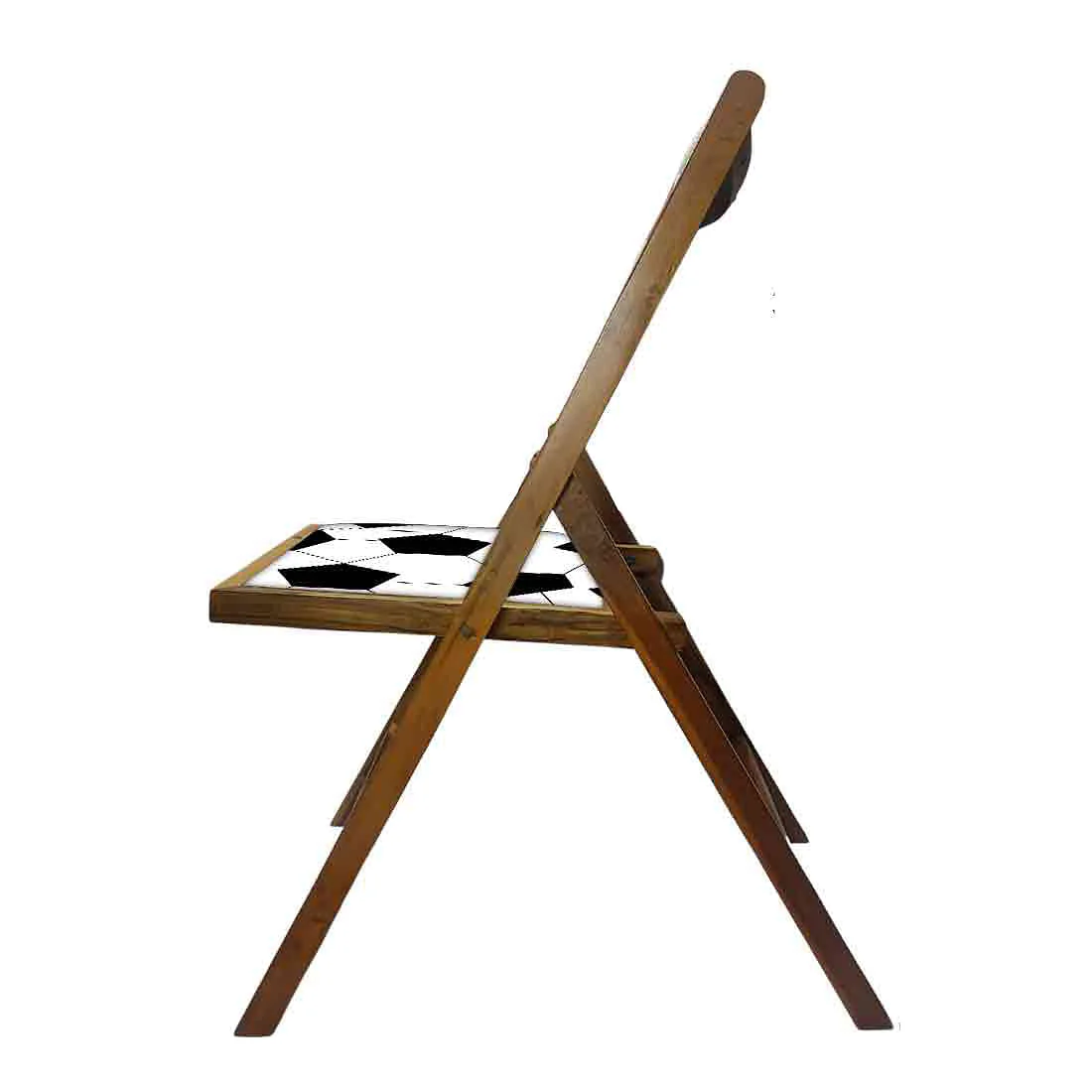 Nutcase Wooden Foldable Chair With Cushion - Football - Image 7