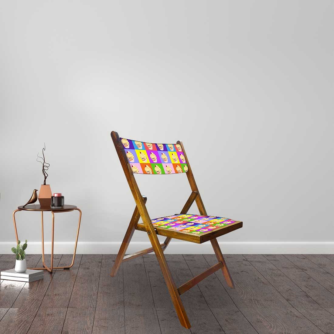 Nutcase Wooden Chairs With Cushion Seat For Home - Ice Cream - Image 3