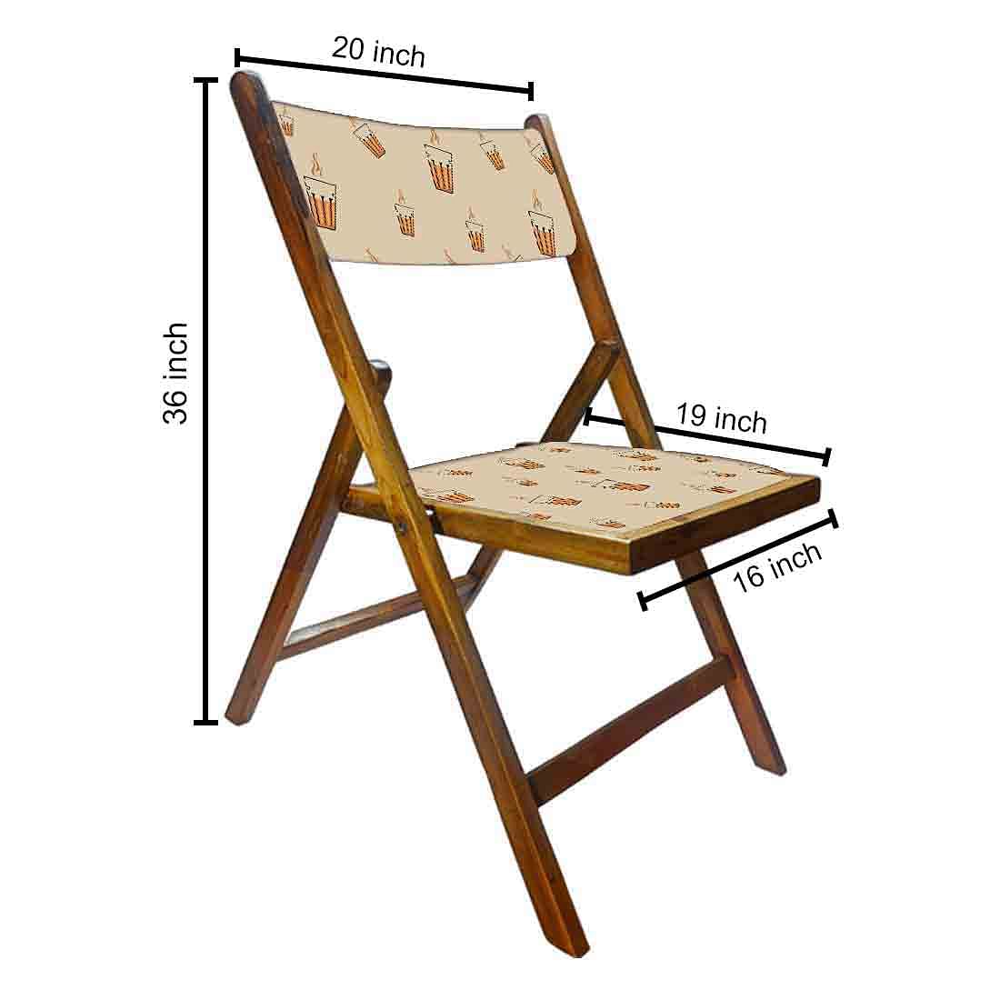 Nutcase Wooden Chair with Cushion For Living Room - Hot Tea - Image 2