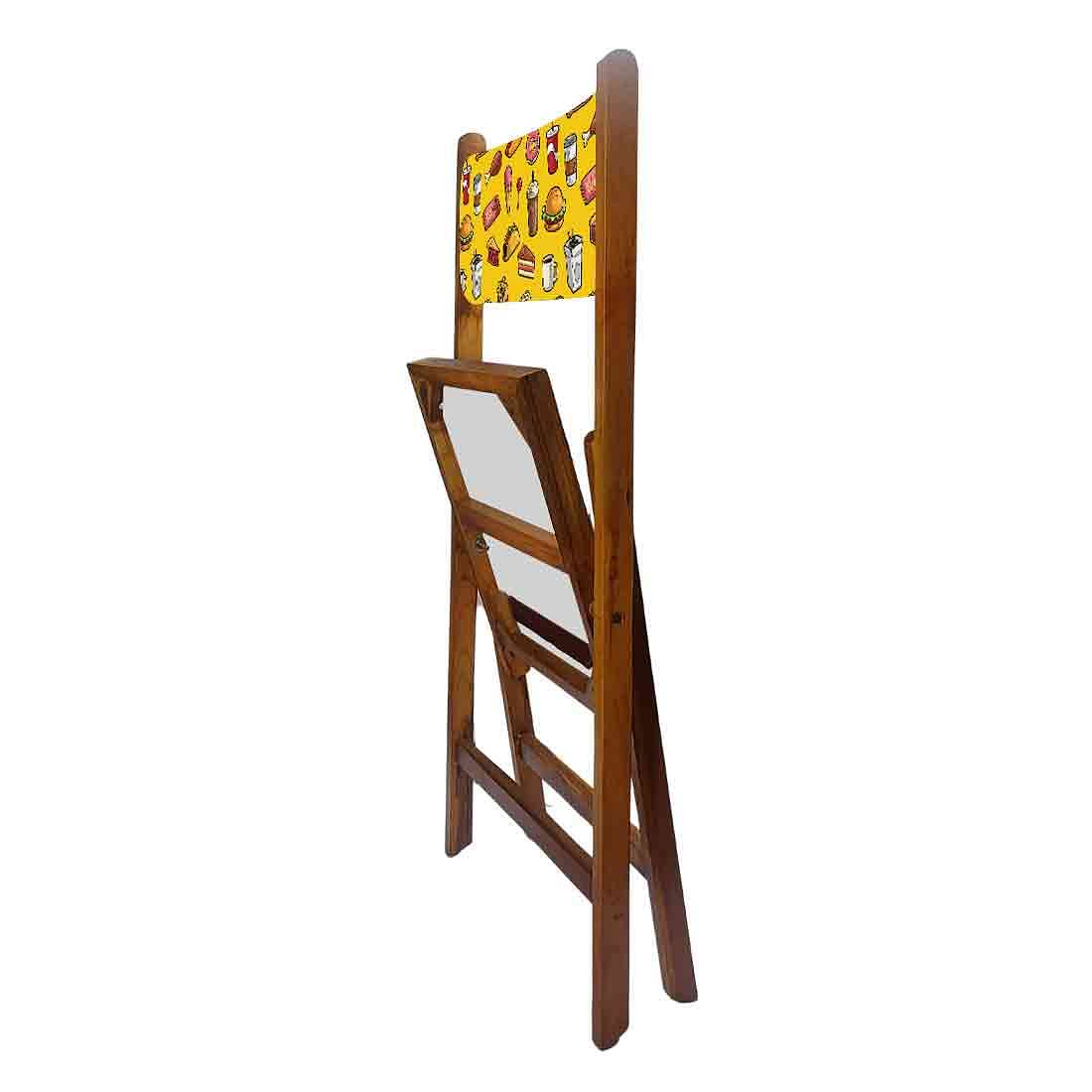 Nutcase Teak Wood Folding Chair For Adults - Breakfast Yellow - Image 6