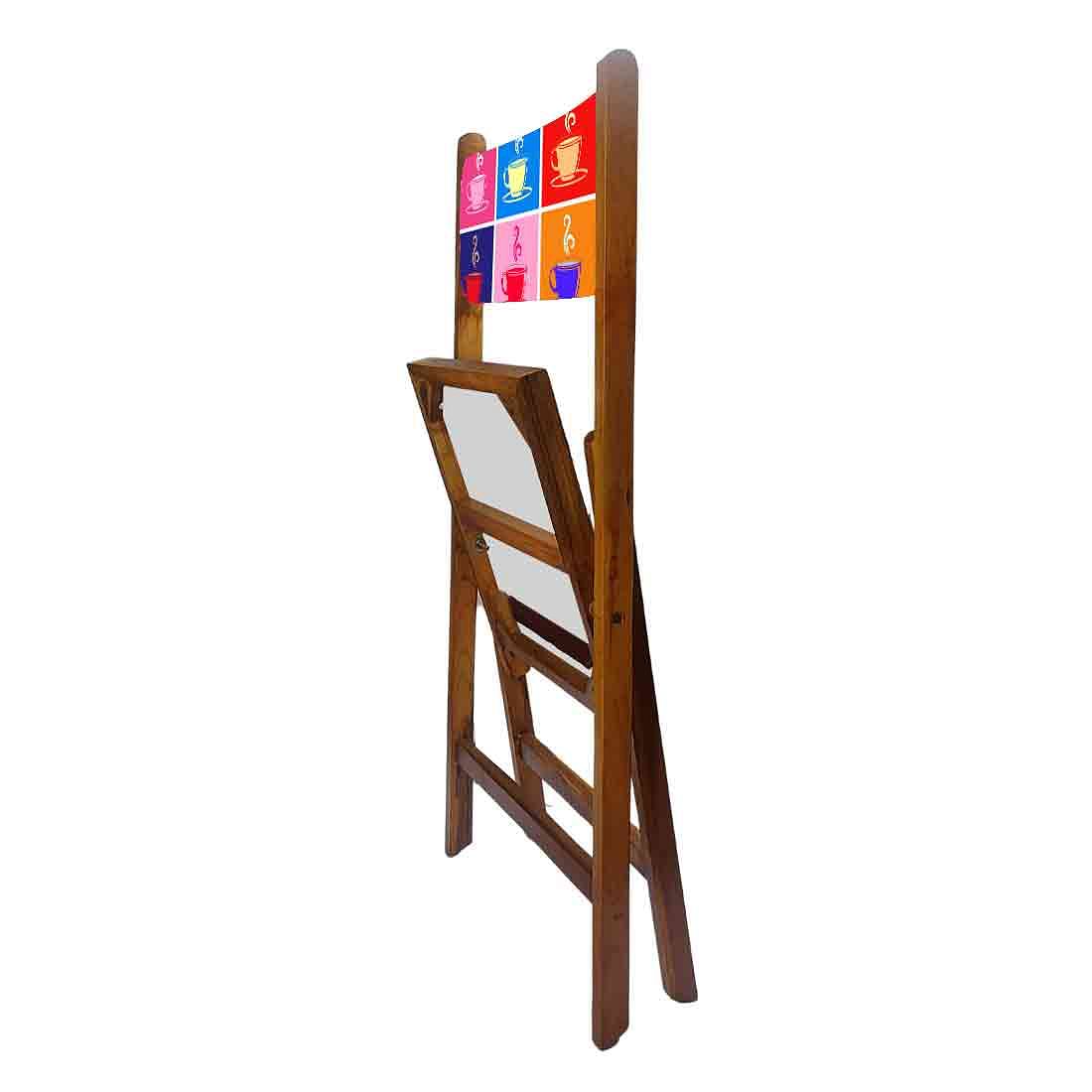 Nutcase Wooden Chairs With Cushion Seat For Balcony - Colorful Hot Tea - Image 6