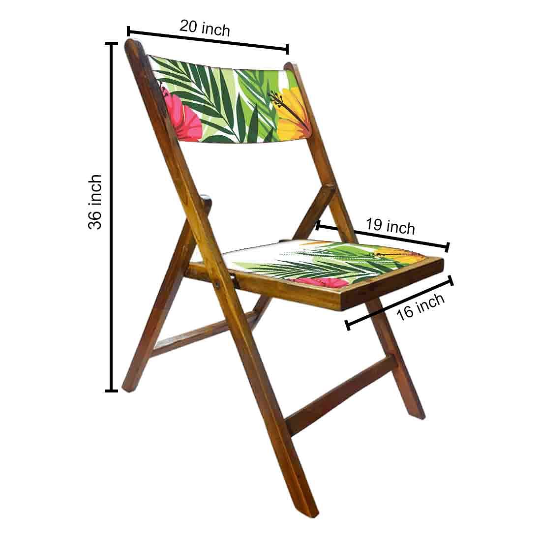 Nutcase Folding Chair For Home Dining - Yellow Hibiscus - Image 2