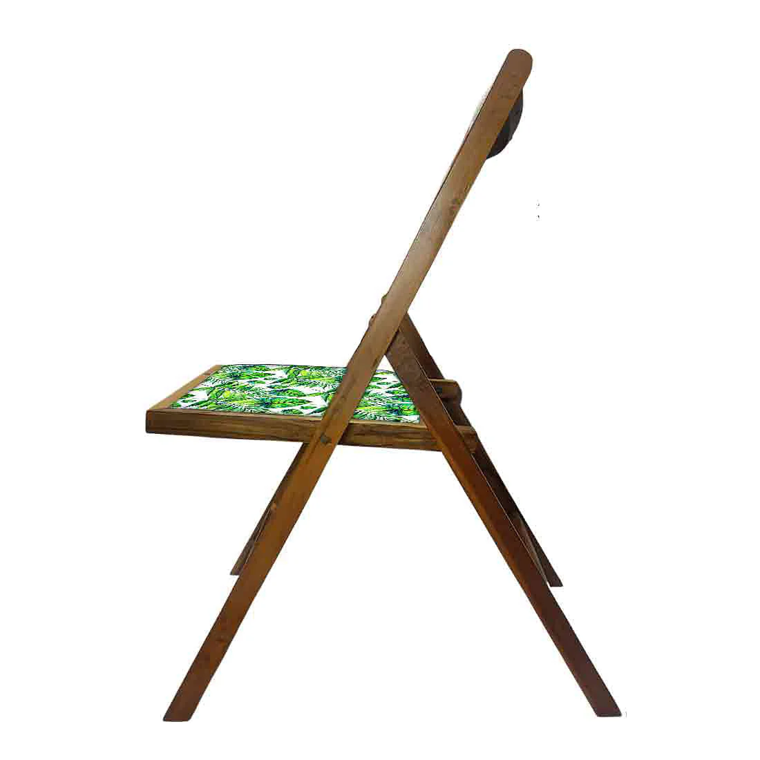 Nutcase Wooden Chairs For Balcony Patio - Light Green Leaves - Image 7