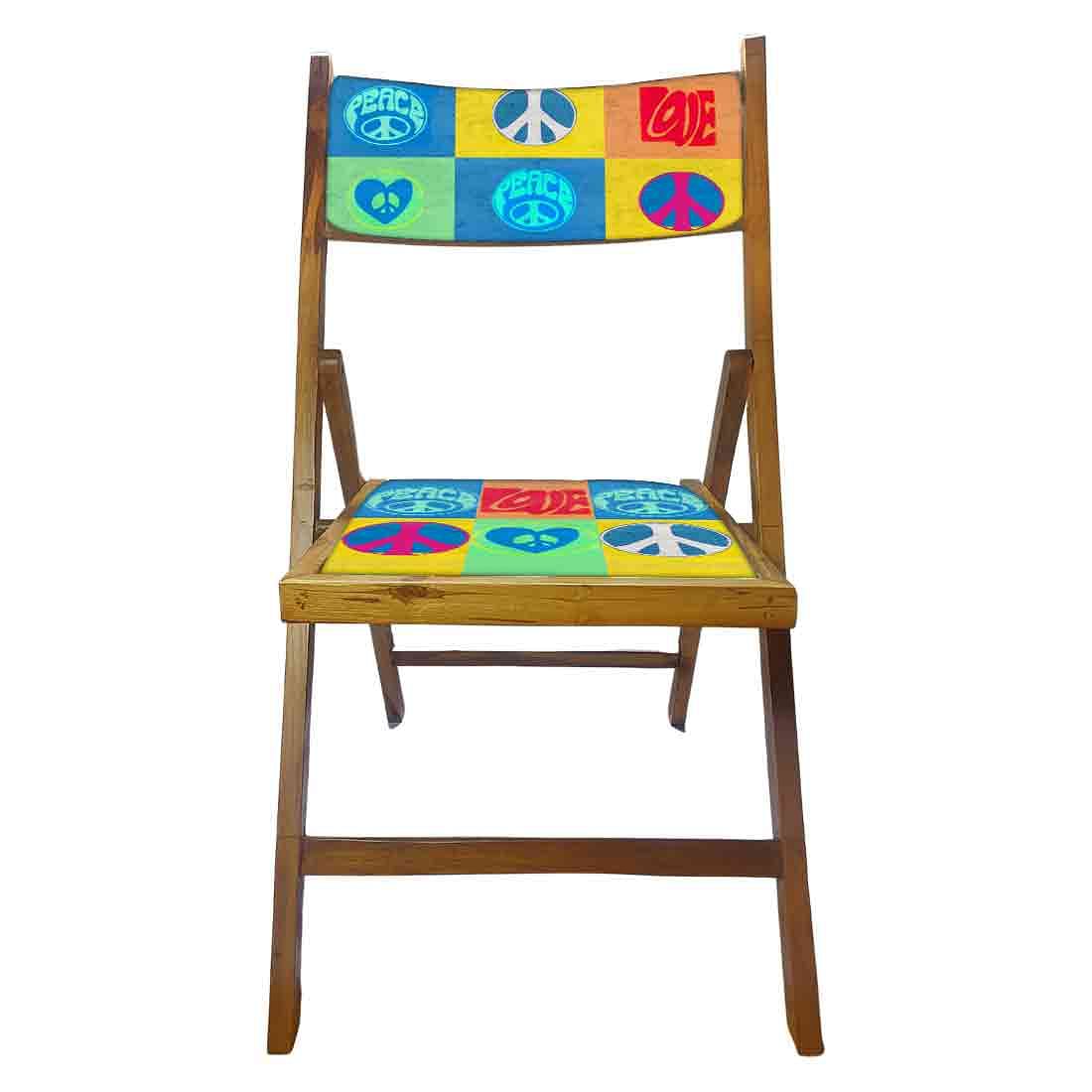 Nutcase Wooden Chairs With Cushion Seat For Home - Peace - Image 5