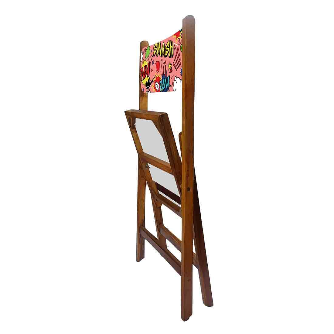 Nutcase Teak Wood Folding Chair For Adults - Smash Pink - Image 6
