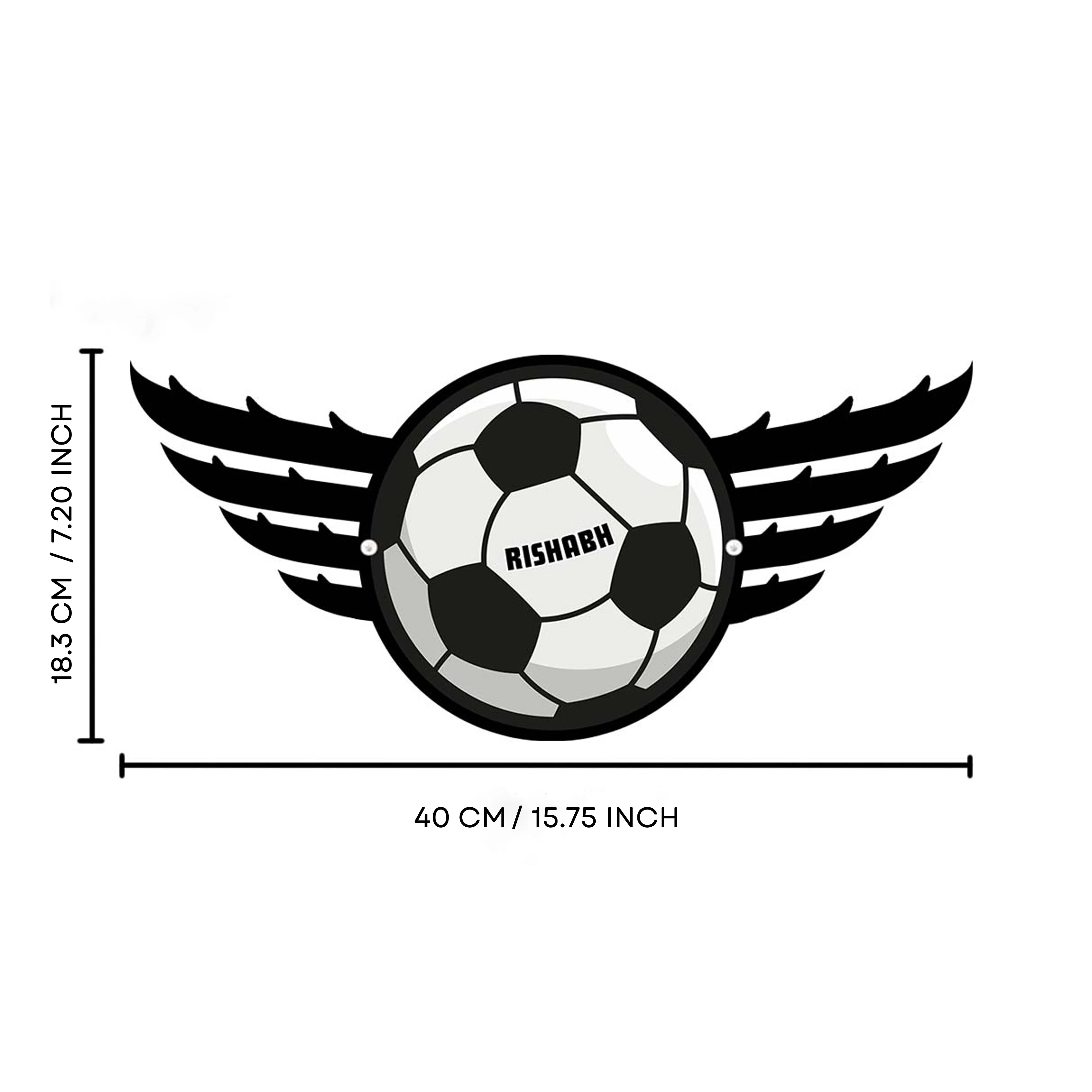 Football Medal Holder for Wall Custom Metal Medal Organizer - Soccer - Image 5