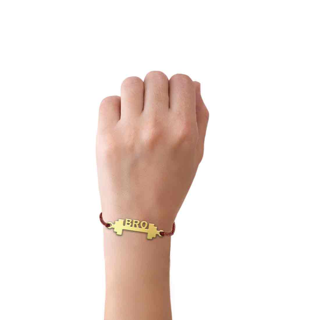 Funny Rakhi Design For Raksha Bandhan Cool Acrylic Rakhi-GYM BRO - Image 2