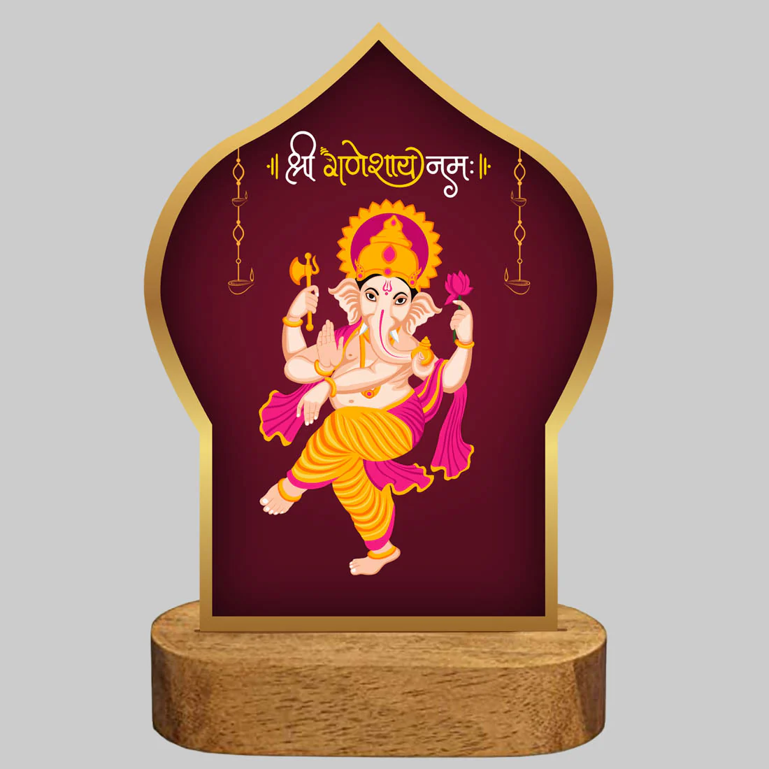 Ganesh Light Idol For Home With Silver Coin, Modak Candles & Lamp; - Ganesh Chaturti Gifts - Image 4