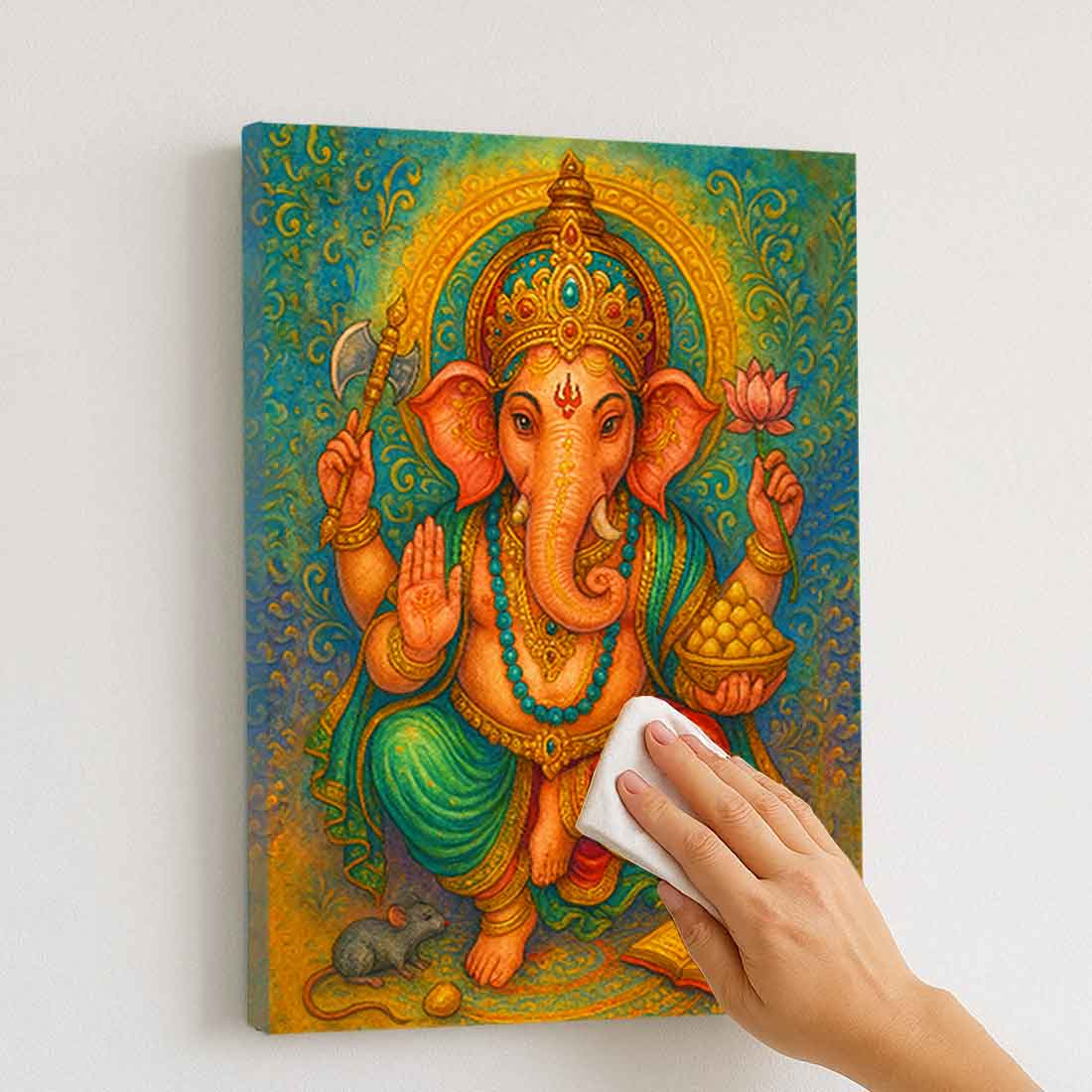 Ganesh Lighting Photo Frame with HD Print – Glowing LED Decor for Home Temple or Gifting - Image 4
