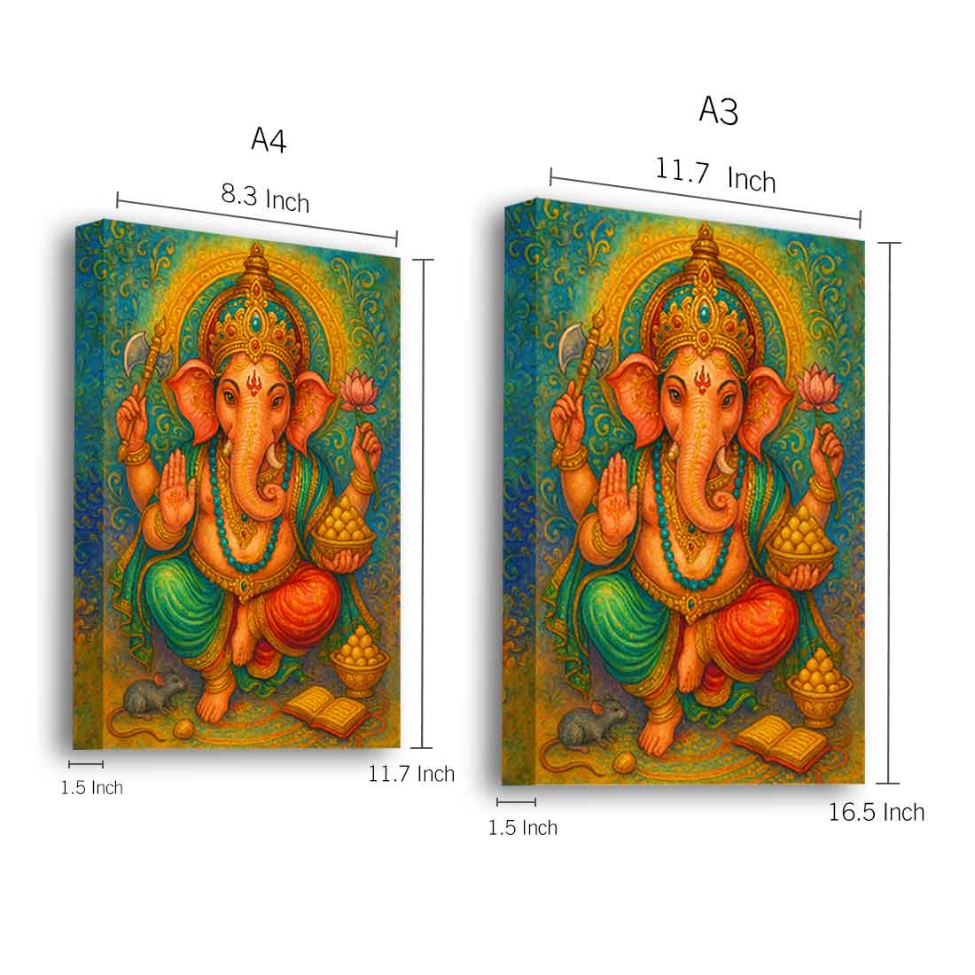 Ganesh Lighting Photo Frame with HD Print – Glowing LED Decor for Home Temple or Gifting - Image 6