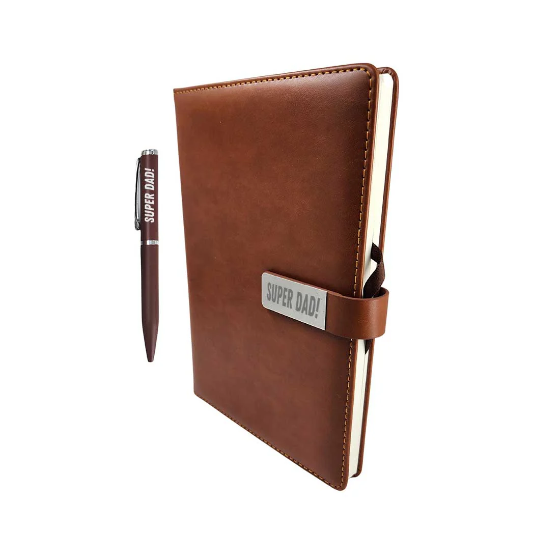 Gift for Dad Custom Diary with Engraved Pen Set-Fathers Day Gifts - Image 3