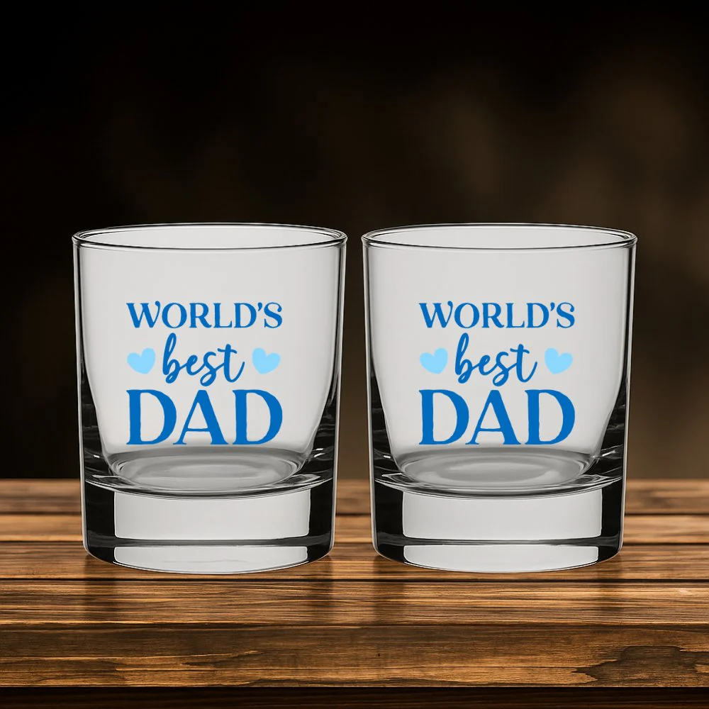 Gifts for Dad – World's Best Dad Whiskey Glass Set – Father’s Birthday Gift - Image 3