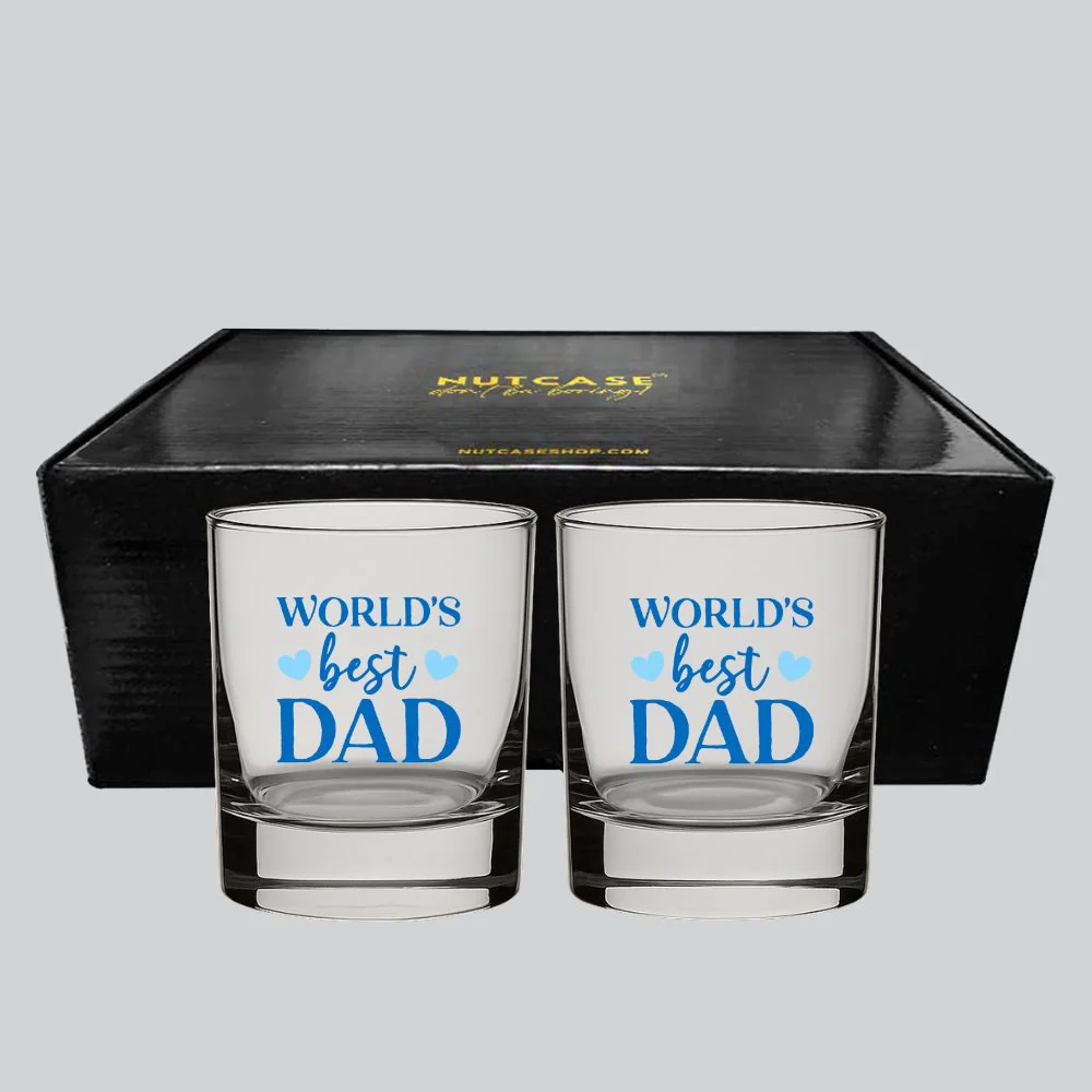 Gifts for Dad – World's Best Dad Whiskey Glass Set – Father’s Birthday Gift - Image 4