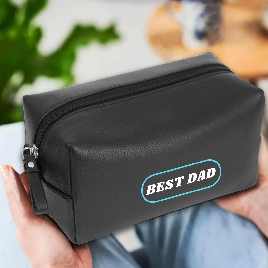 Gifts for Father's Day Travel Set, PU Leather Pouch, Passport Cover and Luggage Tag, World's Greatest Dad Design - Image 6