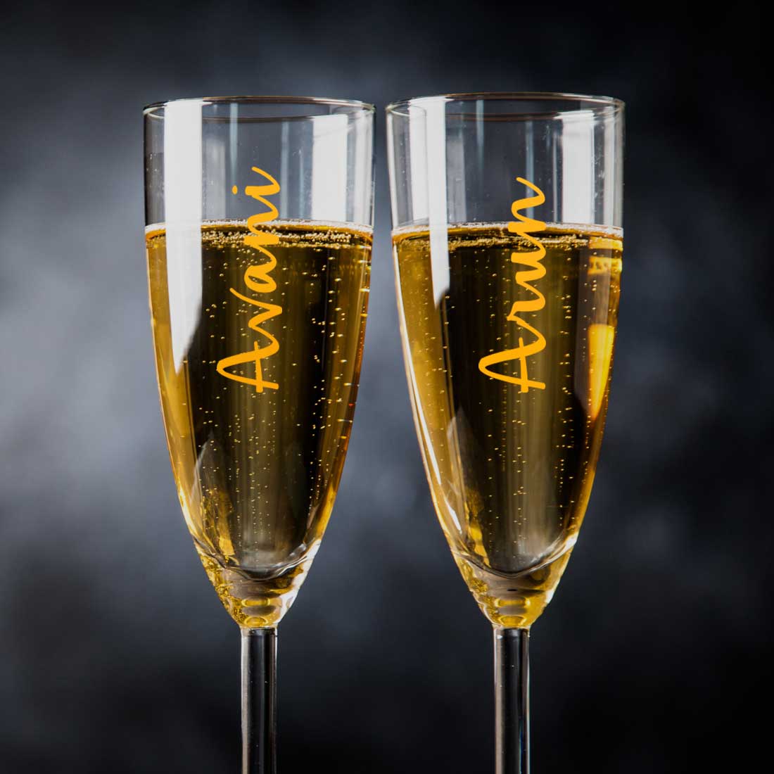 Customized Champagne Glasses With Name Wedding Anniversary Gift - Add Names - Image 11