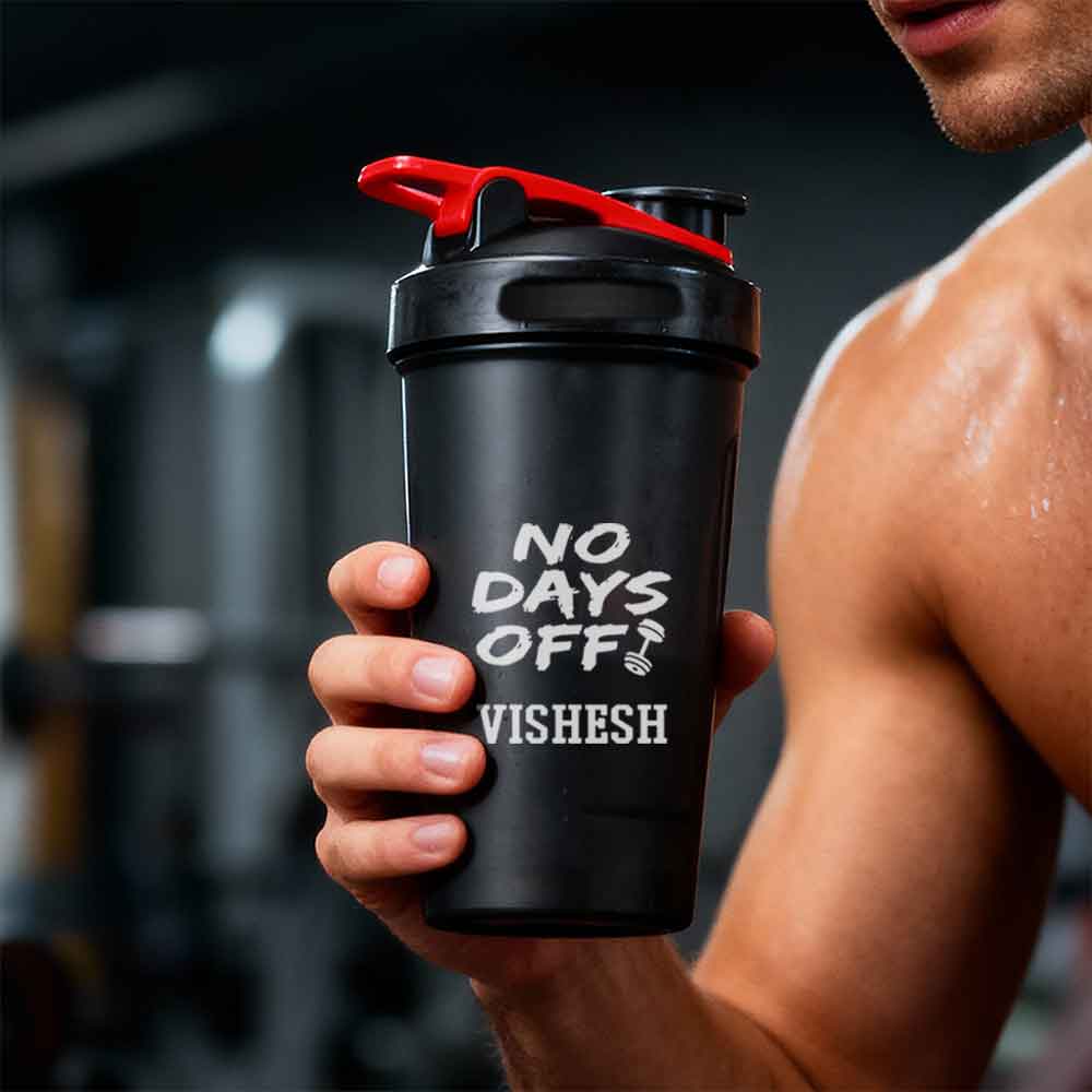 Custom Gym Protein Shaker Bottle for Protein Mixer Gym Workouts - NO DAYS OFF - Image 6