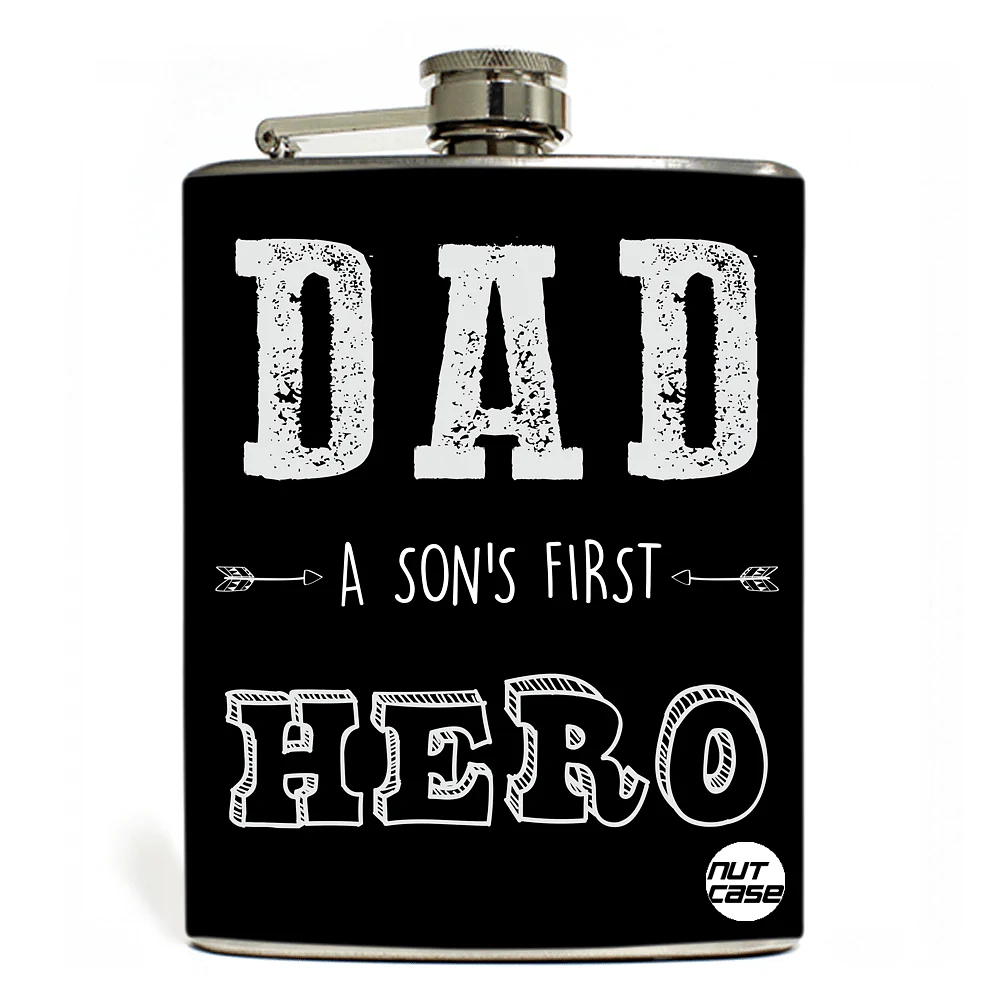 Hip Flask-FATHERS DAY-Son's First Hero
