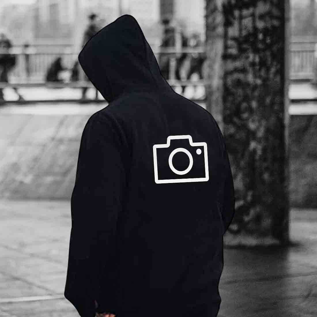 Nutcase Hoodie Stylish Jumper Sweatshirt Unisex ( Black ) - Camera - Image 6