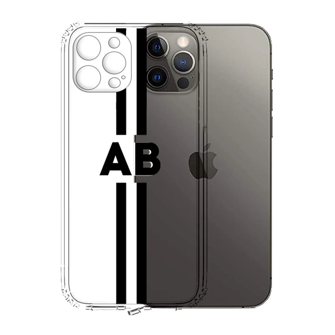 IPhone 11 Phone Case with Camera Protection Customized TPU Flexible Cover with Initial - Image 3