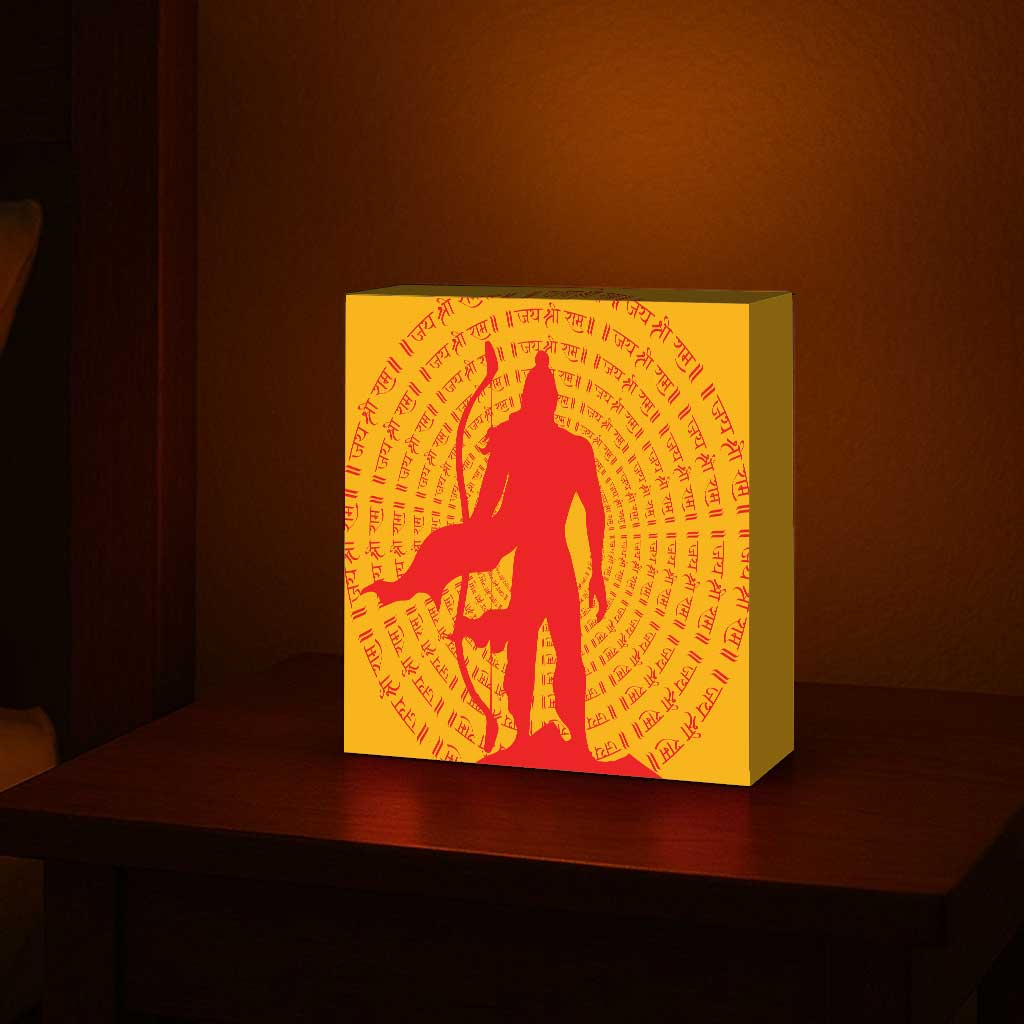 Jai Shree Ram Light Night Wall Lamp for Home Temple & Pooja Room Décor - Image 4