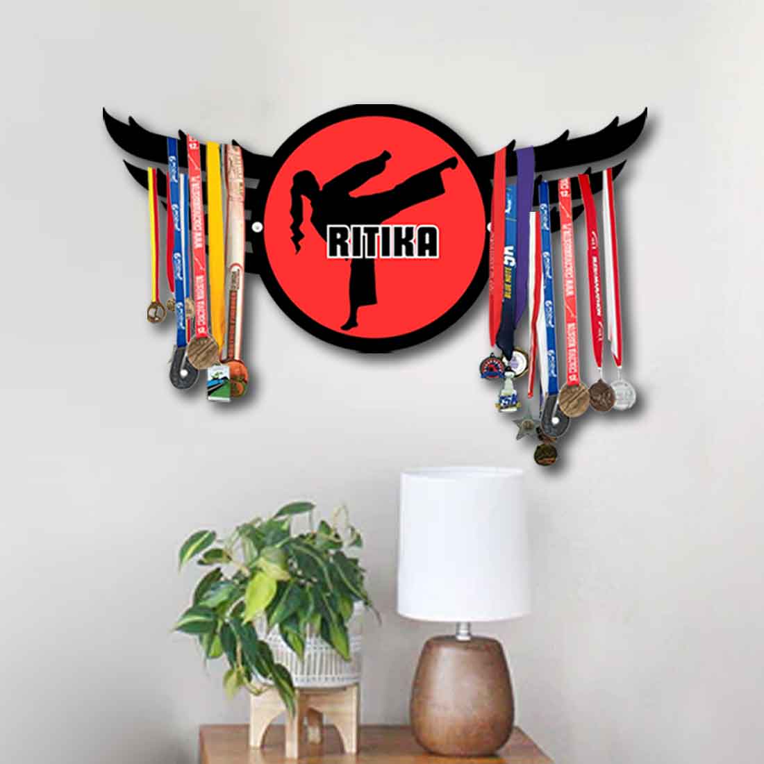Karate Medal Holder for Wall Personalized Metal Medal Organizer - Martial Arts - Image 2