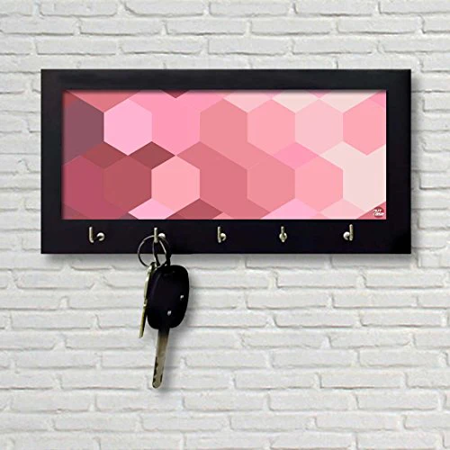 Key Holder Hanger For Wall - PINK HEXA