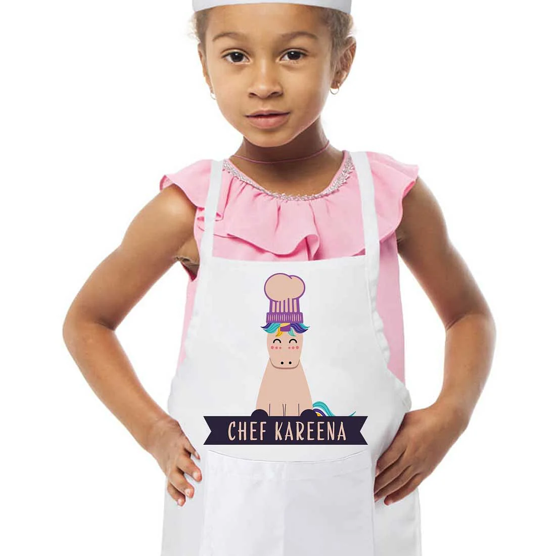 Personalized Kids Cute Chef Apron - Unicorn - Image 5