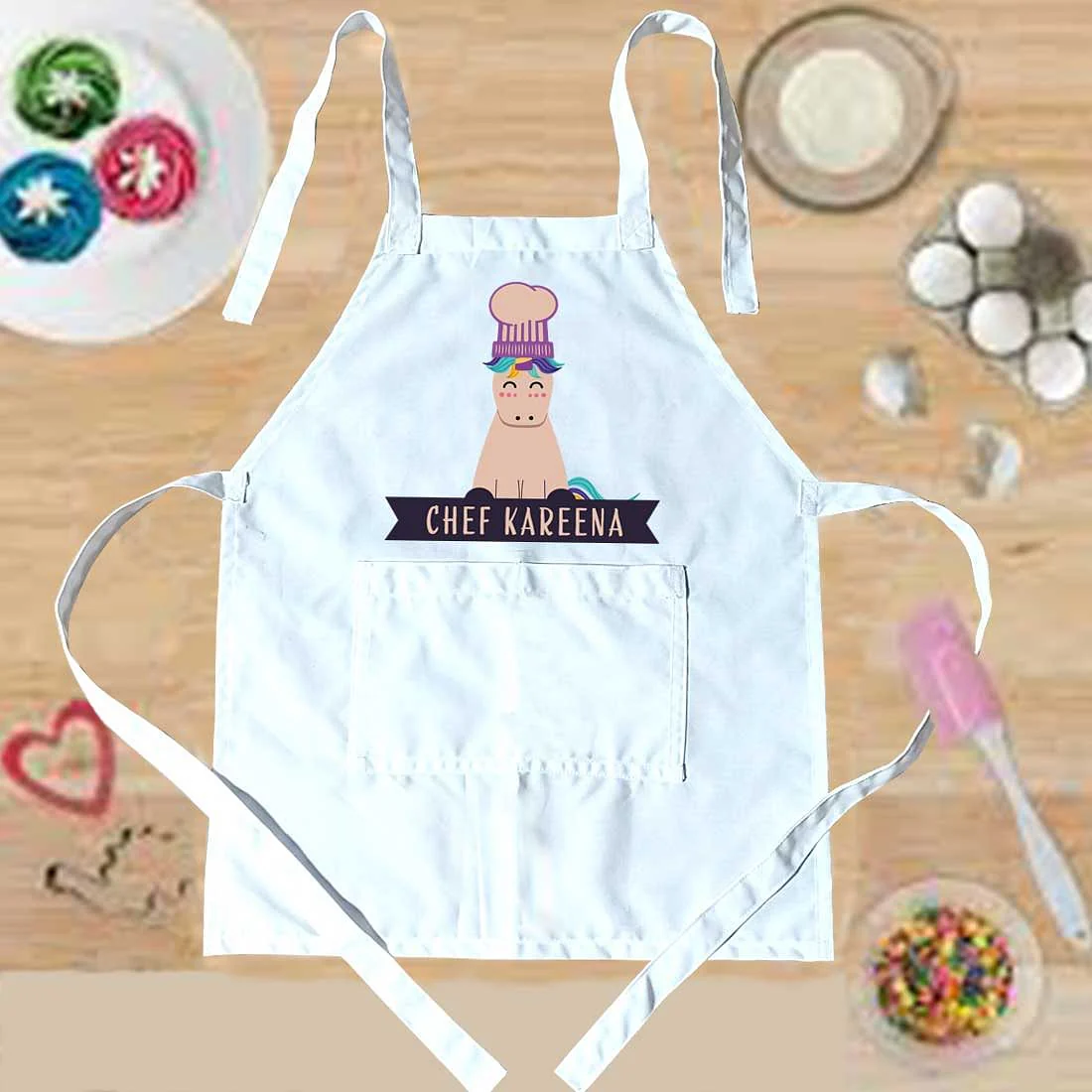 Personalized Kids Cute Chef Apron - Unicorn - Image 7