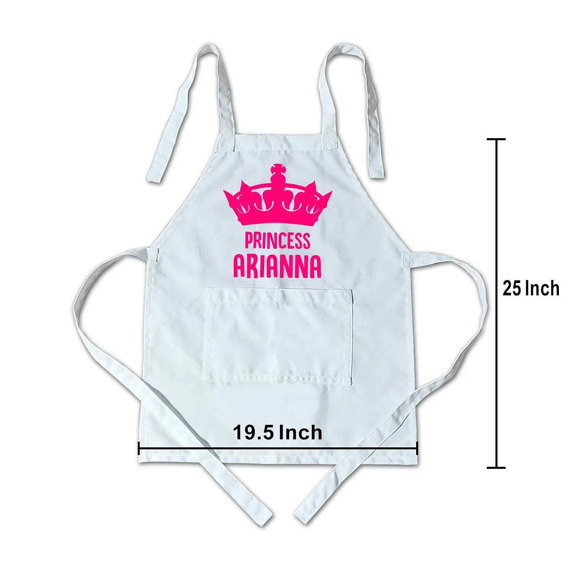 Personalised Girls Apron with Name and Princess Crown - Image 6