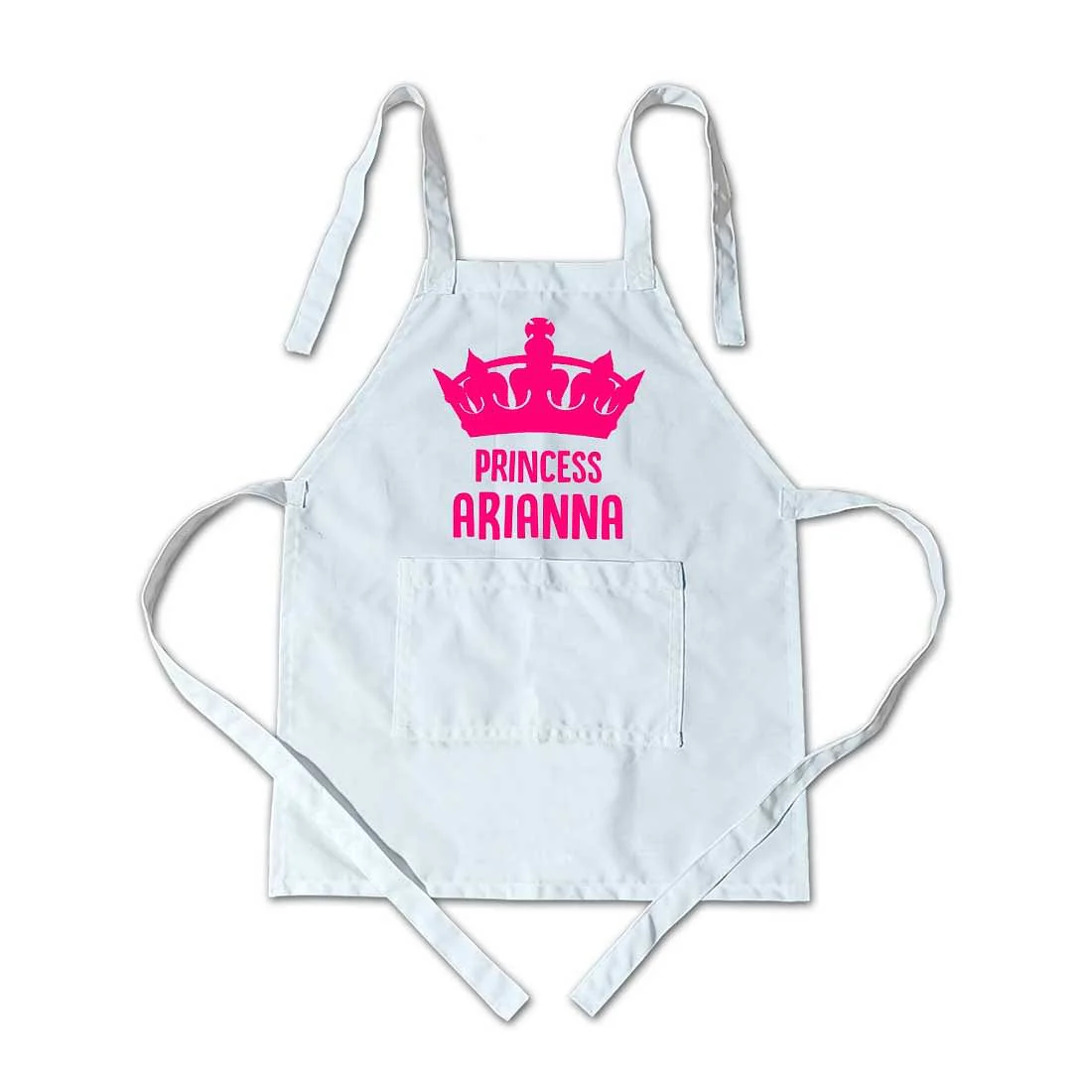Personalised Girls Apron with Name and Princess Crown - Image 8