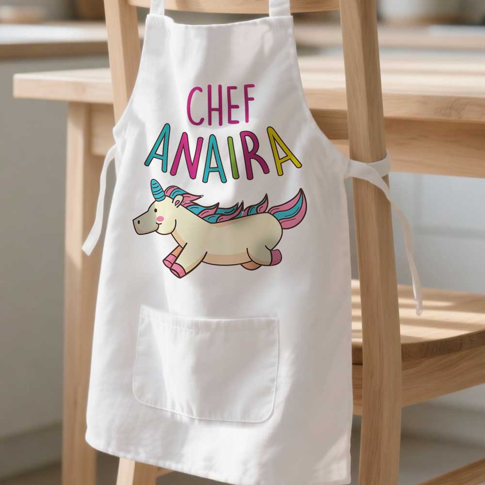 Personalised Children Apron - Cute Unicorn Design Aprons - Image 3