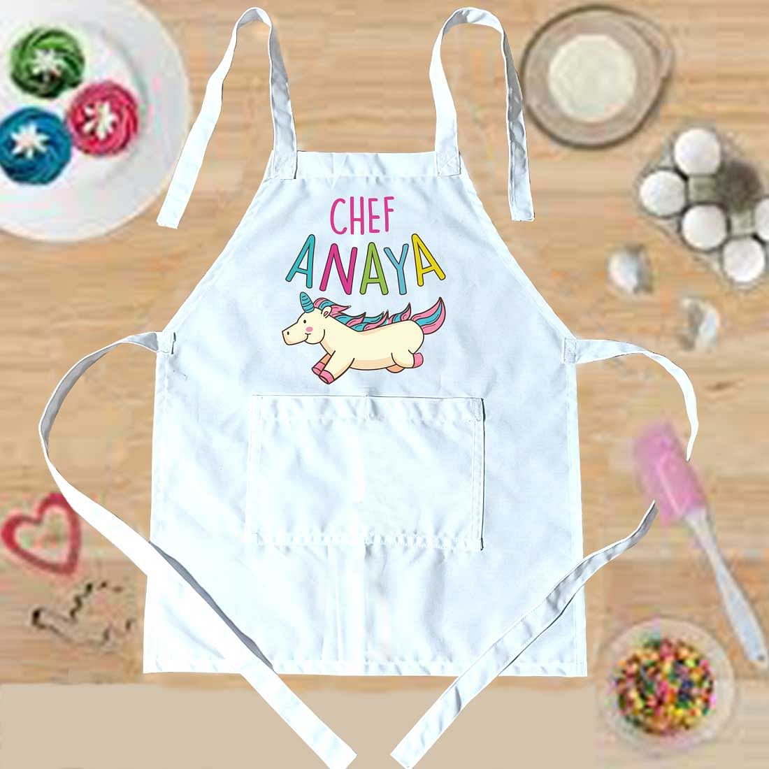 Personalised Children Apron - Cute Unicorn Design Aprons - Image 6