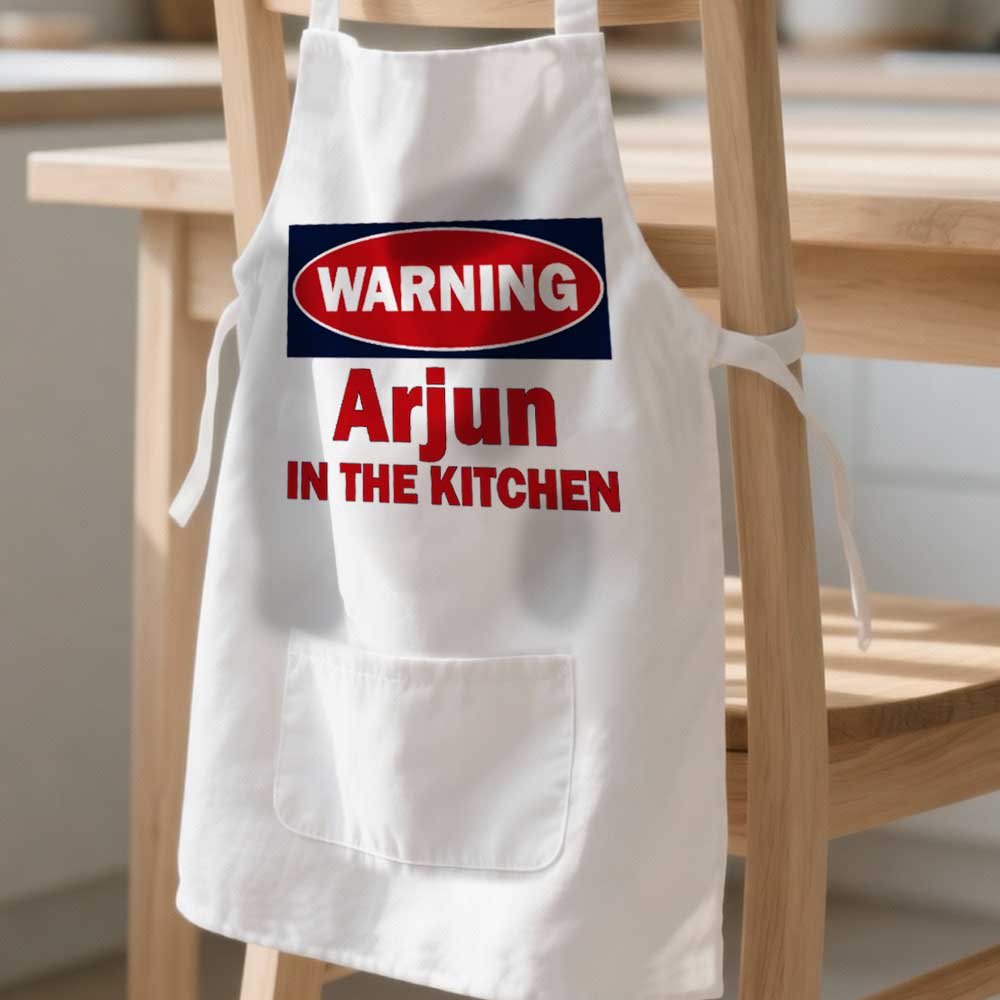 Customized Apron for your Kids - Warning - Image 2