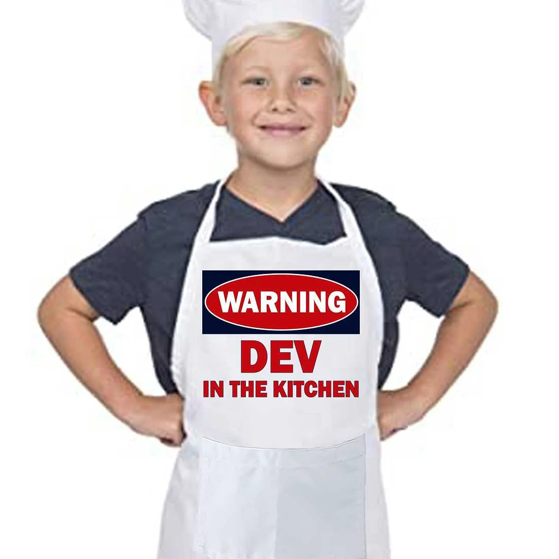 Customized Apron for your Kids - Warning - Image 5