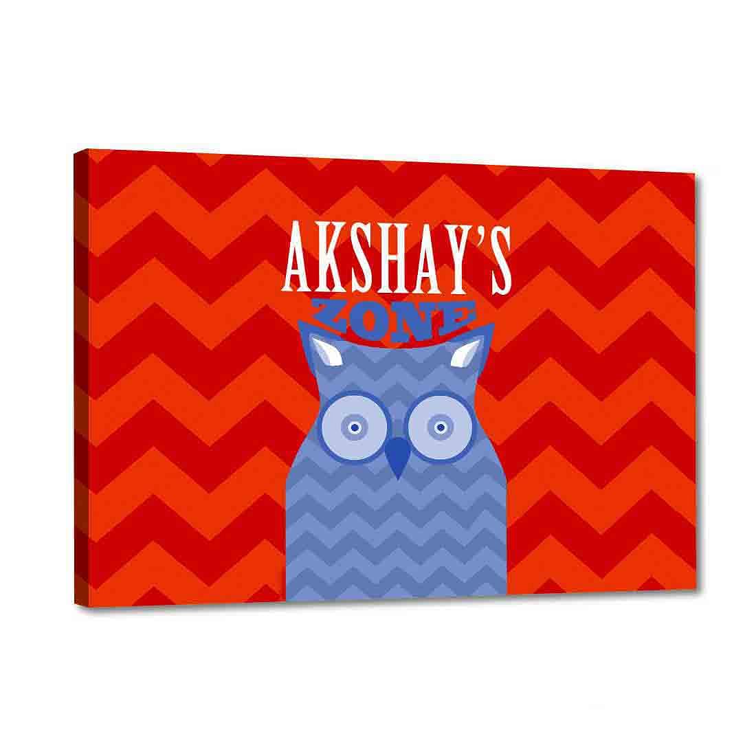 Custom Children's Bedroom Door Name Plate - Owlsome