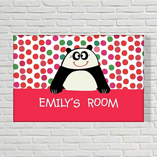 Custom-Made Kids Door Name Plate - Cute Panda - Image 3