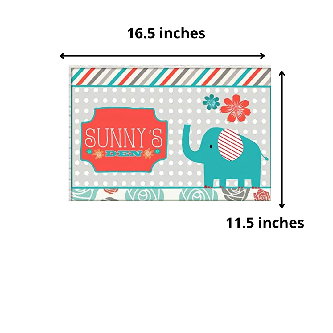 Custom Kids Door Name Board - Cute Eelphant - Image 5