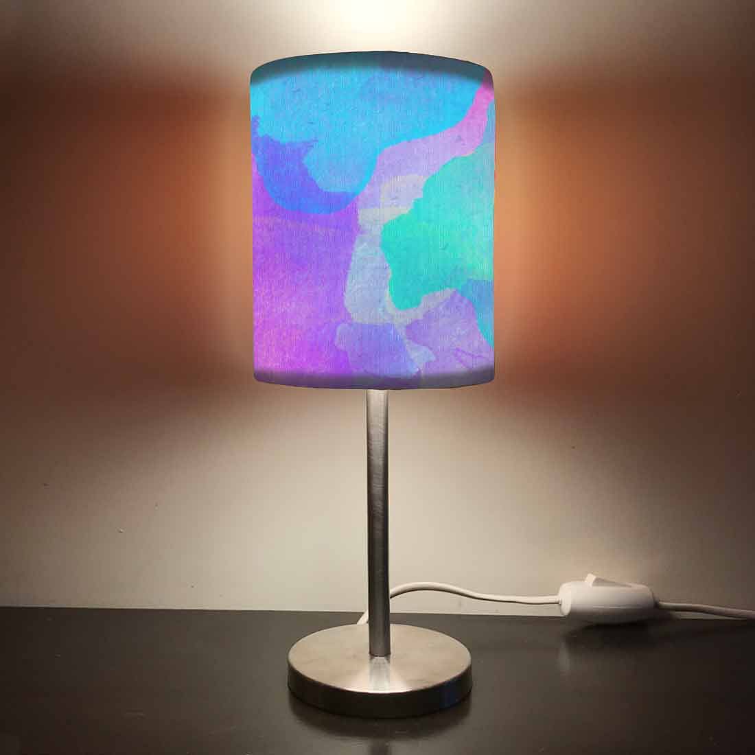 Kids Study Lamps for Bedroom - Blue Watercolor 0019