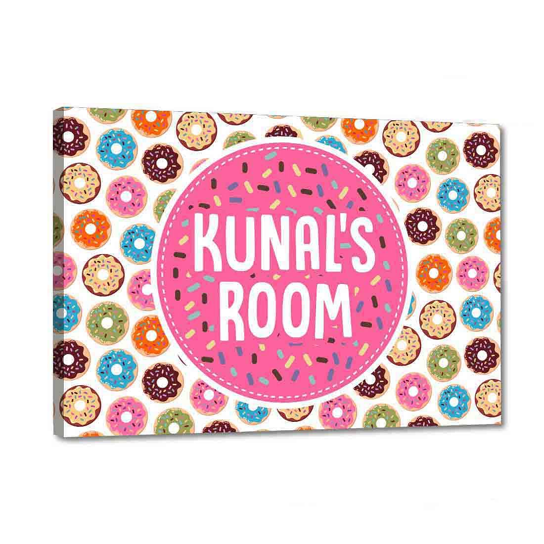 Custom-Made Kids Name Plate - Sweet Doughnut