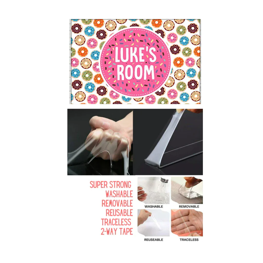 Custom-Made Kids Name Plate - Sweet Doughnut - Image 5