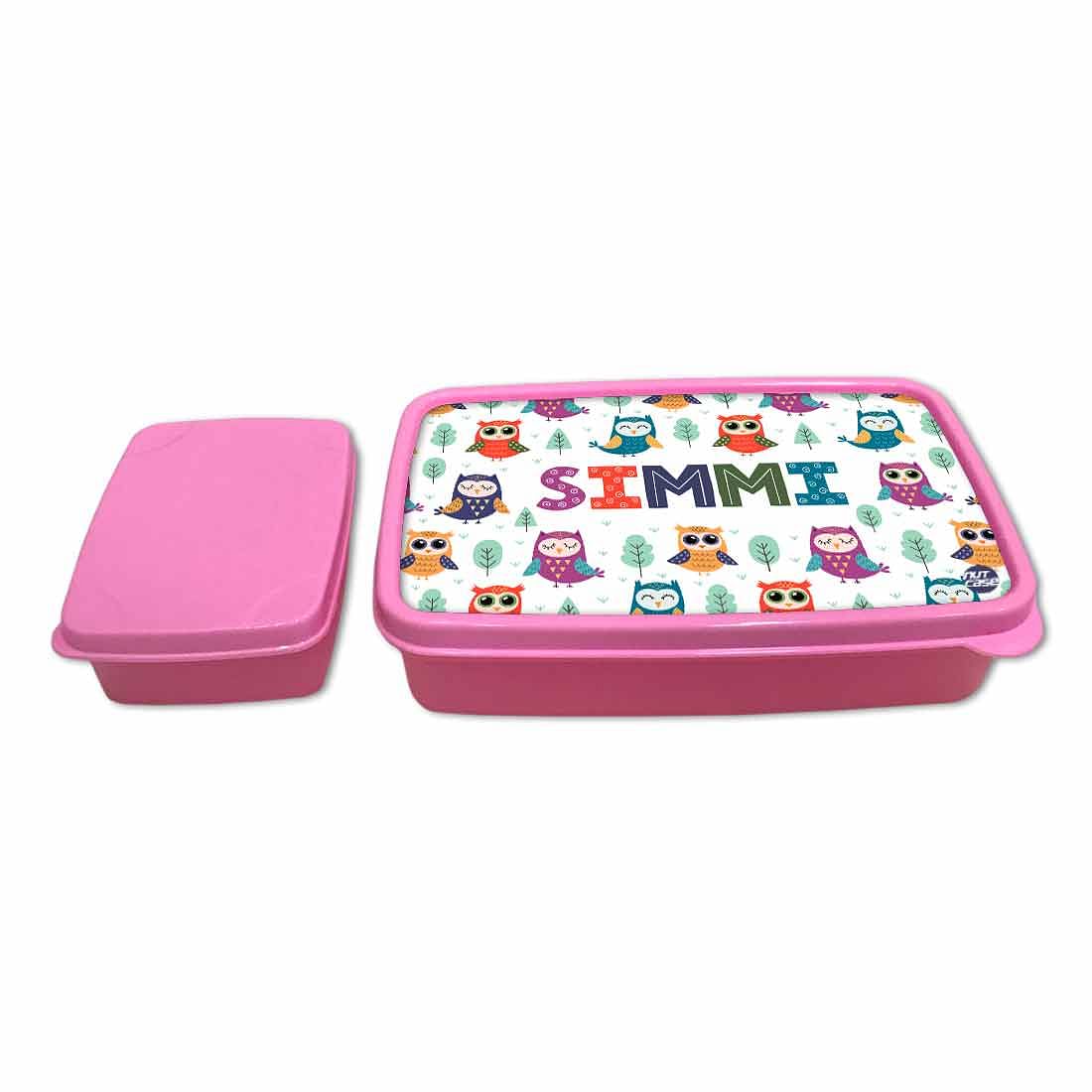 Plastic Customizable Snack Box for Girls Returns Gift Birthday - Owl & Tree - Image 4