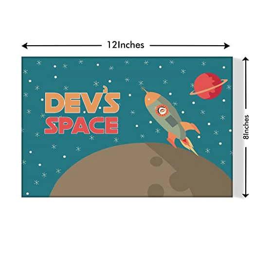 Personalized Kids Name Plate for Boys - Space - Image 3