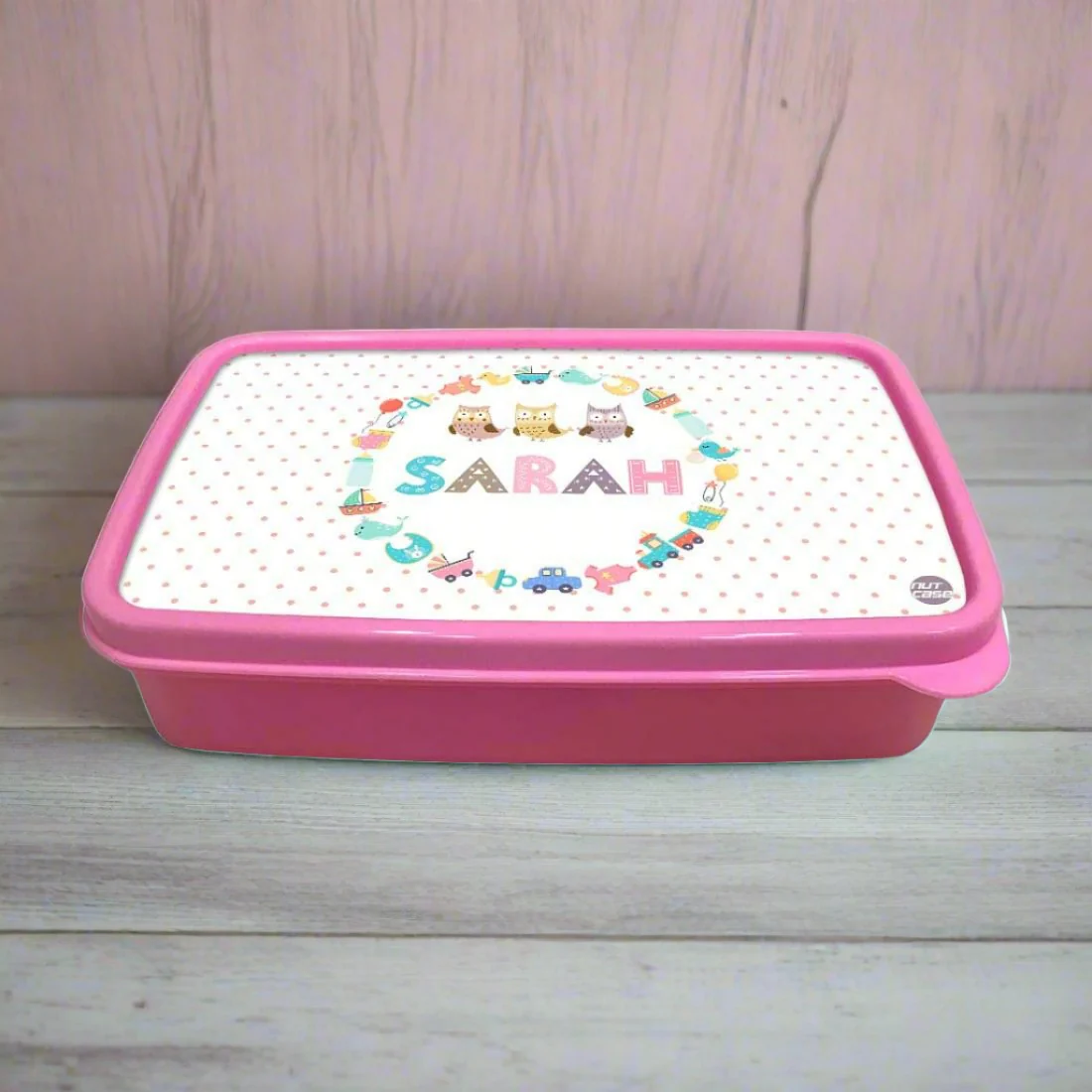 Customize Tiffin Box for Girls With Add Name - Toys & Owls